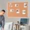 Brown Aluminum Frame Cork-board Bulletin Board with 2 Hooks 48x36 in